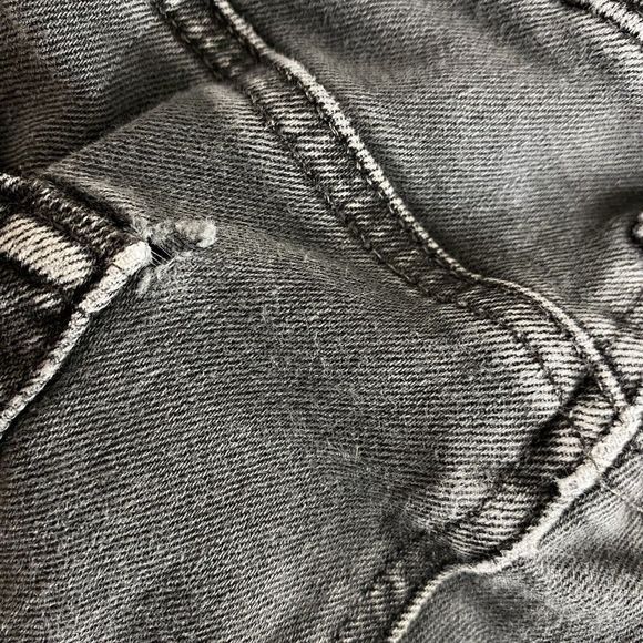 American Eagle Jeans Men 32x33 Gray Next Level Flex Stretch Whiskers Faded Denim - Picture 11 of 14